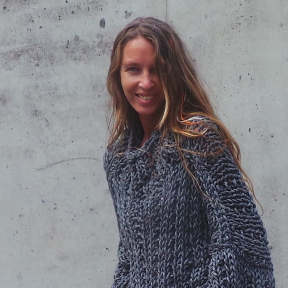 Chunky Gray Knit Slouchy Sweater